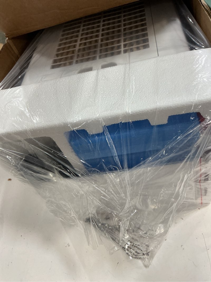 Condition photo showing New/Like New for portable air conditioners, windowless portable ac with 3 speeds, 3 modes, 8l evaporative air cooler w/7h timer, 90°oscillation, remote control air conditioners for bedroom, small room, home (white)