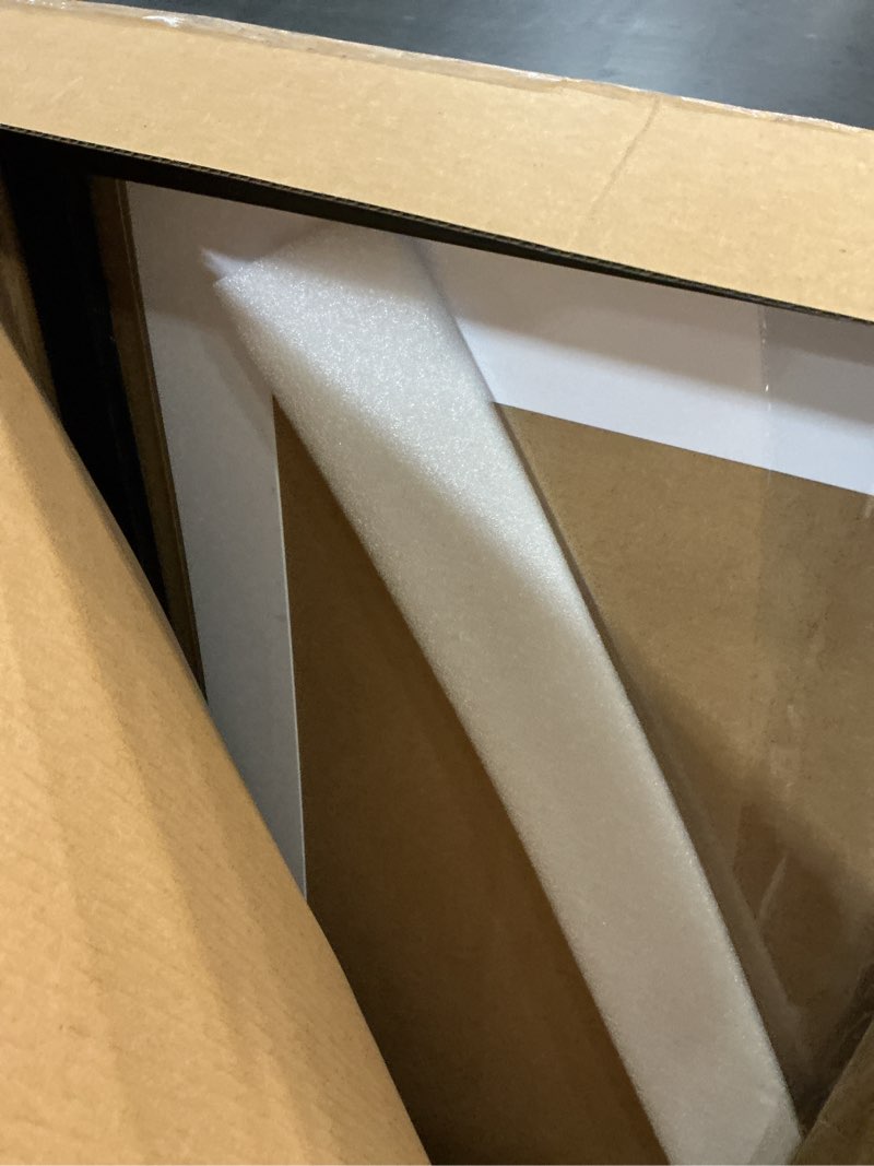 Condition photo showing Good Condition for americanflat 28x40 poster frame with polished plexiglass - use as 24x36 frame with mat or display 28x40 photo without mat - hudson collection - wide picture frames for wall display - black black 28x40