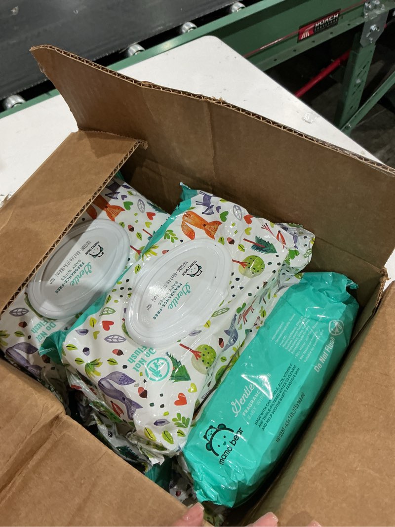 Condition photo showing Good Condition for (8packs ) amazon brand - mama bear gentle baby wipes, fragrance free, hypoallergenic, 100 count