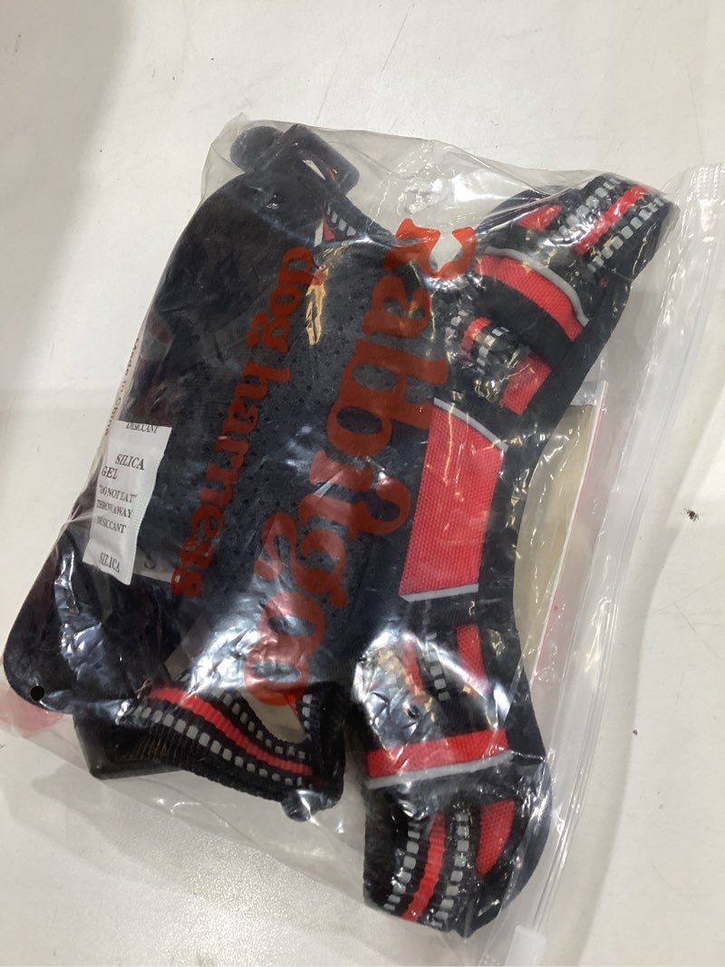 Condition photo showing Good Condition for rabbitgoo dog harness no pull with 2 leash clips, adjustable soft padded, reflective oxford no choke pet vest with easy control handle for small dogs, red, s small red