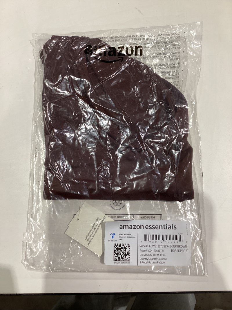 Condition photo showing New/Like New for Amazon Essentials Women's High Waist High Leg Bikini Bottom Medium Deep Brown