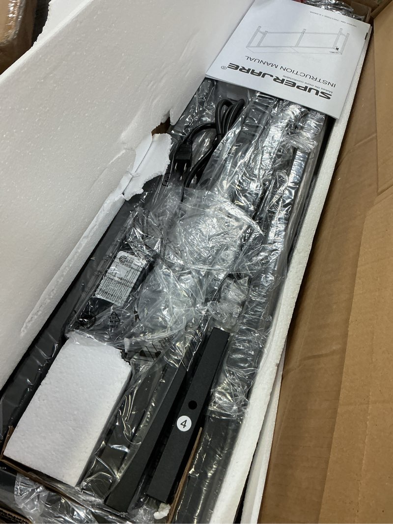 Condition photo showing Good Condition for SUPERJARE 70 Inch Console Table with Outlet, Sofa Table with Charging Station, Narrow Entryway Table, Skinny Hallway Table, for Living Room, Rustic Brown Rustic Brown 7.9"D x 70.8"W x 31.5"H