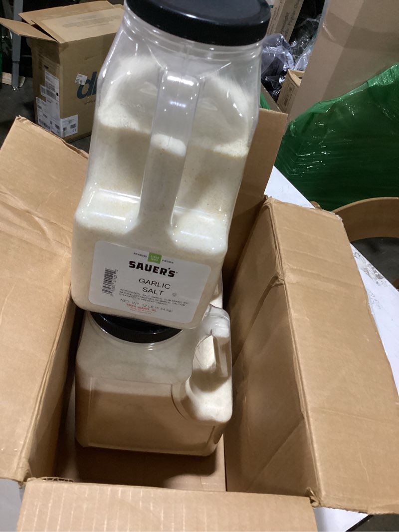 Condition photo showing Good Condition for c.f. sauer foods garlic salt, 12 pound -- 3 per case.