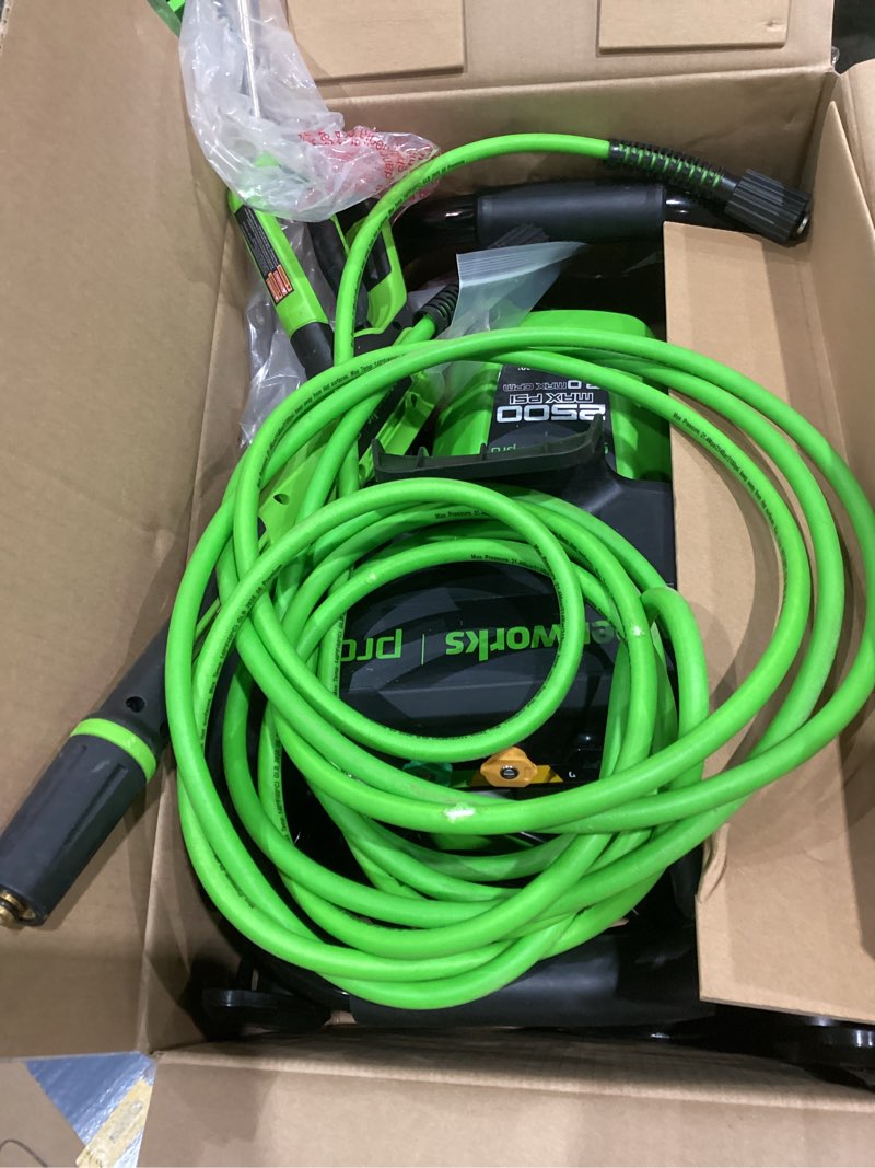 Condition photo showing Good Condition for greenworks 2500-psi 2-gpm cold water electric pressure washer with 5 spray tips