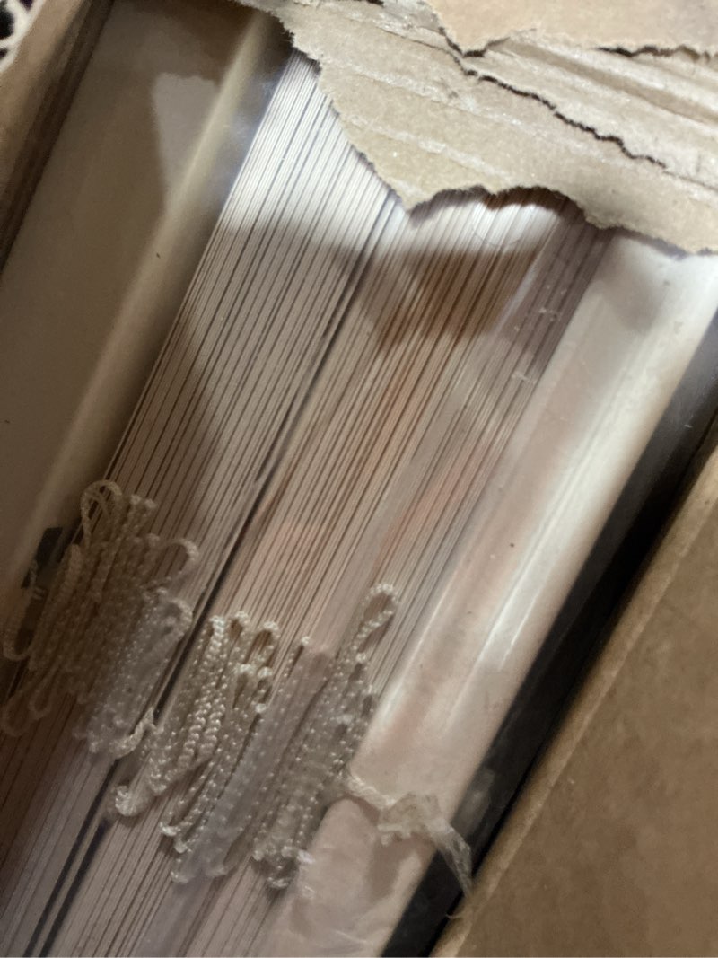 Condition photo showing Good Condition for LazBlinds No Tools No Drill Cordless 1" Vinyl Mini Blinds, 100% Privacy S-Curve Blinds for Indoor Windows, Room Darkening Horizontal Window Blinds and Shades for Home, 31" W x 64" H, Beige Beige 31" W x 64" H