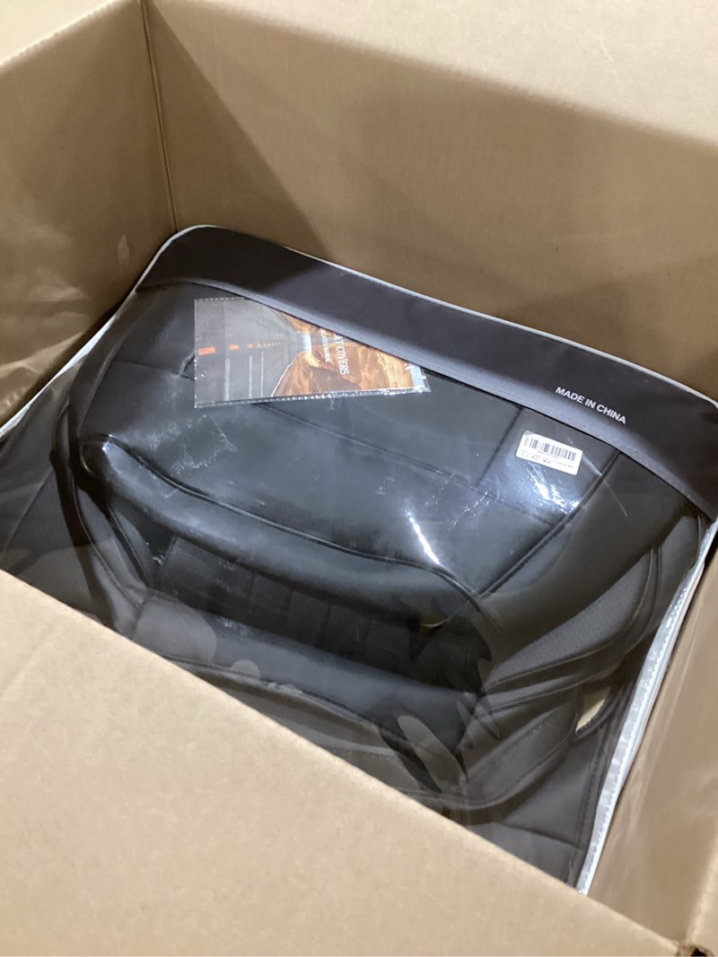 Condition photo showing As Is for ns yolo universal fit full coverage leather car seat covers for cars,suvs and pick-up trucks, car seat protector,automotive seat covers full set,car seat cushion,black seat cover for 5 seats black full set