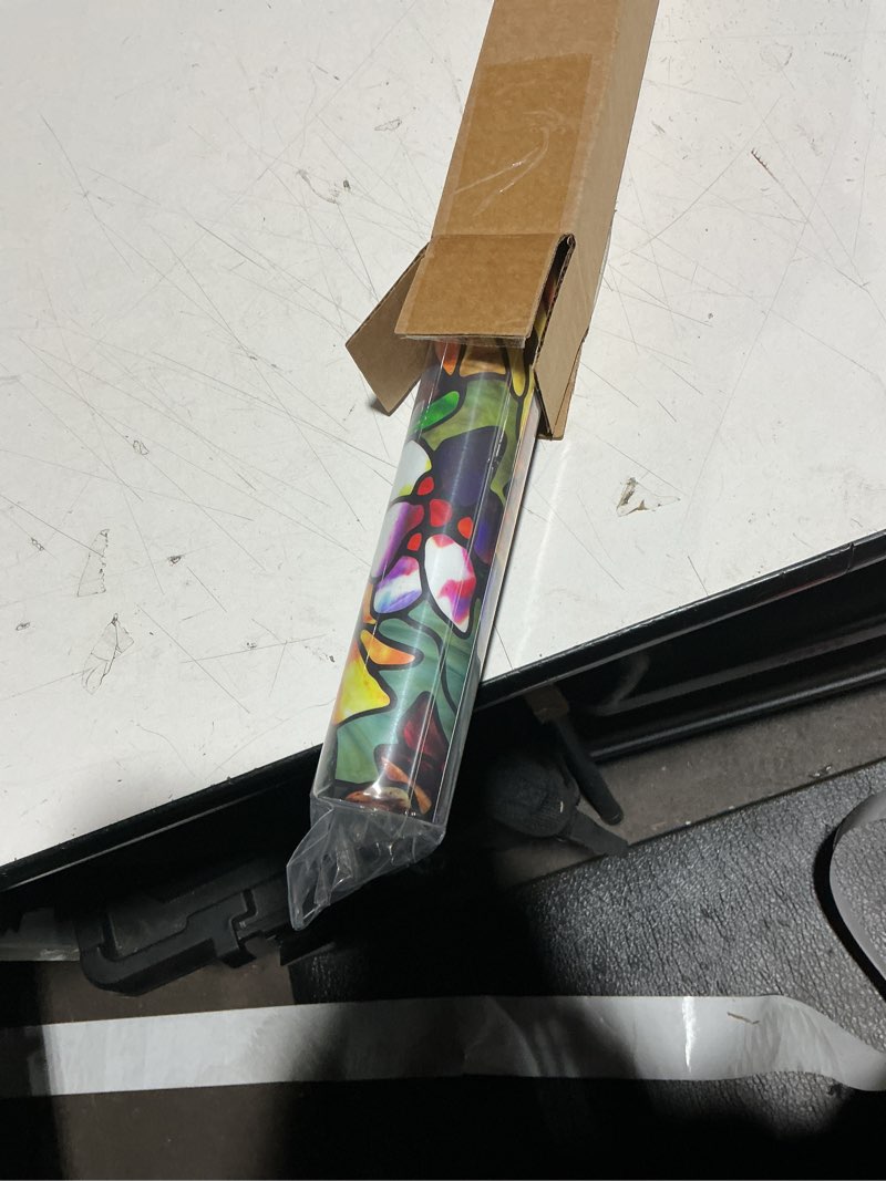 Condition photo showing New/Like New for Artscape Trellis | Privacy Window Film with Vibrant Colored Pattern | Non-Adhesive & UV Protection | Easy to Apply & Removable | 24 x 36 Inches | Made in USA