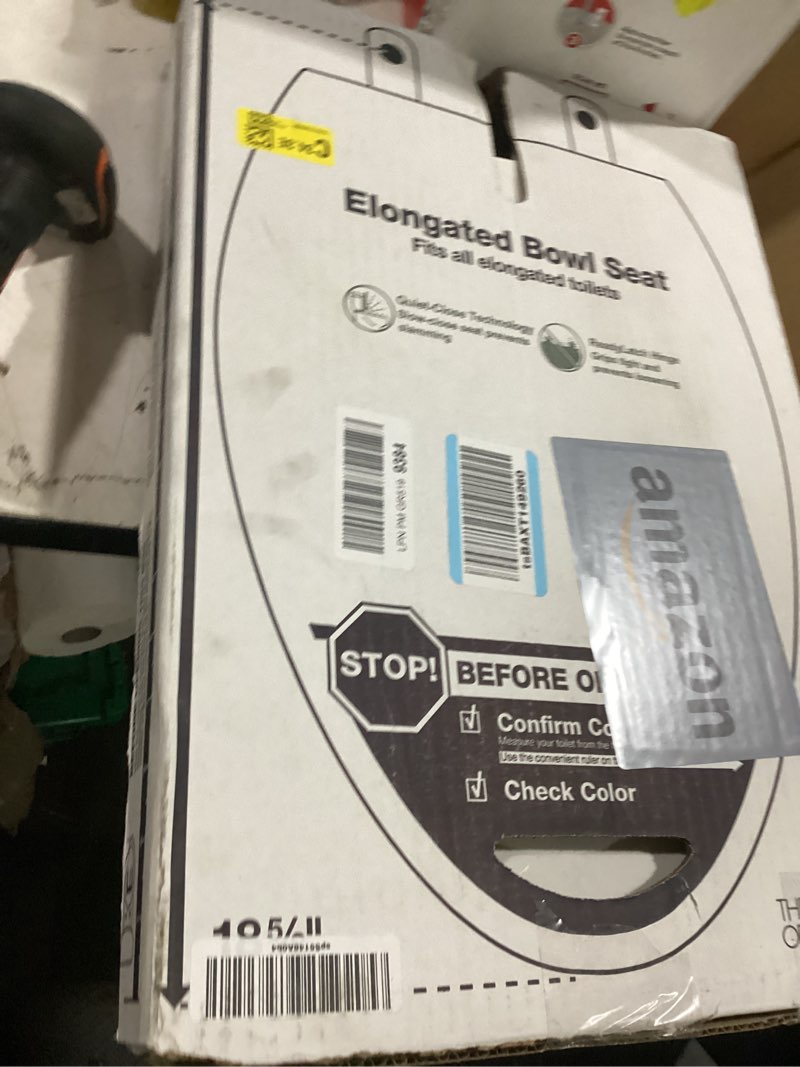 Condition photo showing Good Condition for kohler 4636-rl-0 cachet readylatch elongated slow close toilet seat, soft close toilet seat quiet lid, contoured grip-tight bumpers installation hardware, apartment essentials, white white elongated ready latch
