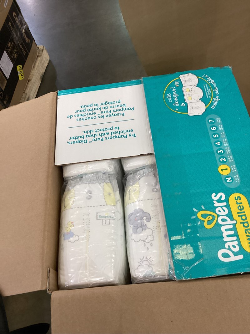 Condition photo showing New/Like New for Pampers Swaddlers Diapers Size 1  198 Count (Select for More Options)