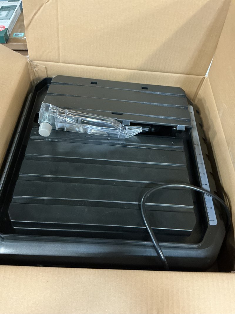 Condition photo showing As Is for project source 4.1-amp 4.5-in corded tabletop tile saw (charger not included)
