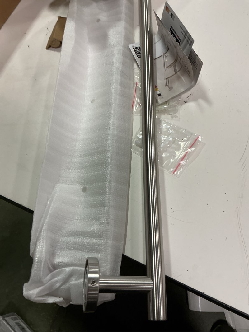 Condition photo showing Good Condition for JQK Bath Towel Bar, 18 Inch 304 Stainless Steel Thicken 0.8mm Towel Rack Bathroom, Towel Holder Brushed Finished Wall Mount, Total Length 20.47 Inch 2 Pack, TB110L18-BN-P2