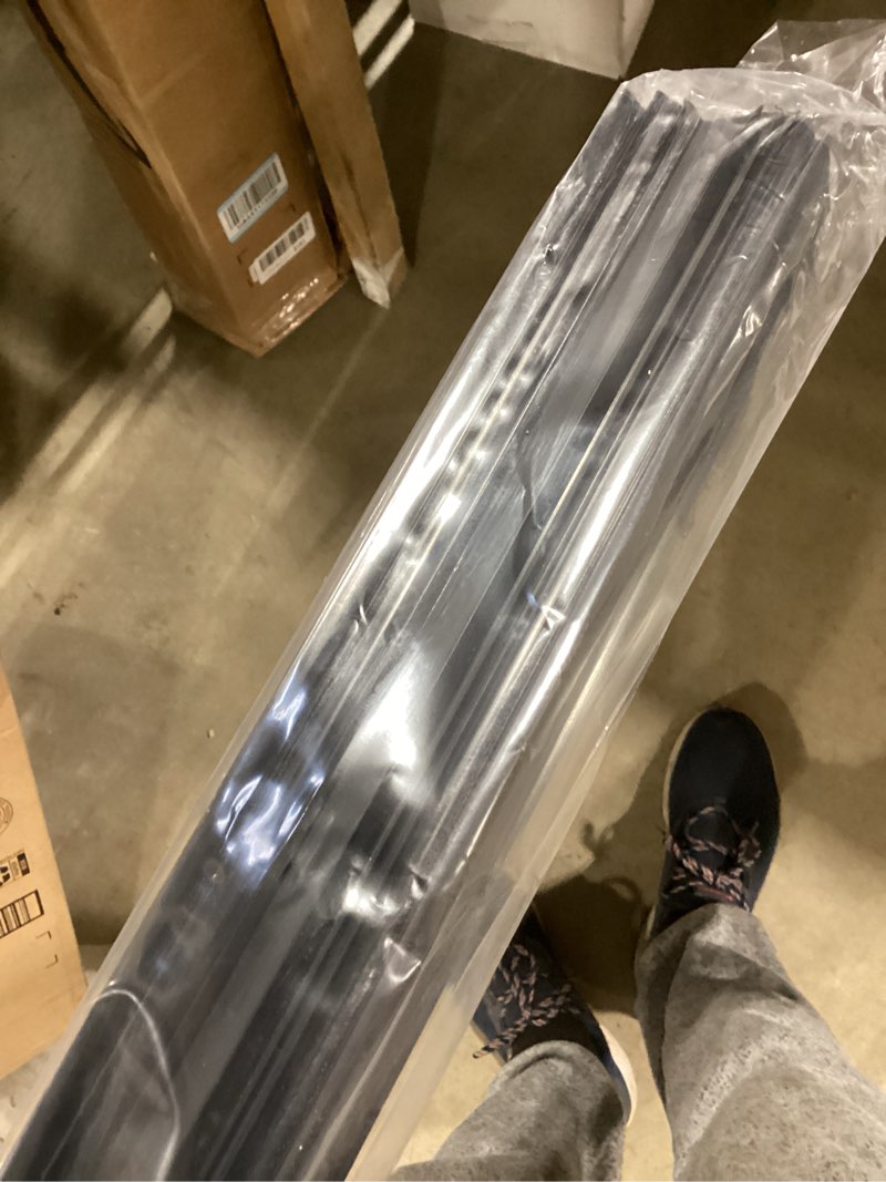 Condition photo showing New/Like New for 2 Sets Door Sweep Plastic PVC 1 3/4" x 36" Slide on Bottom Exterior Door Seal Strip for Weather Stripping Draft Stopper (Black) 2 Black