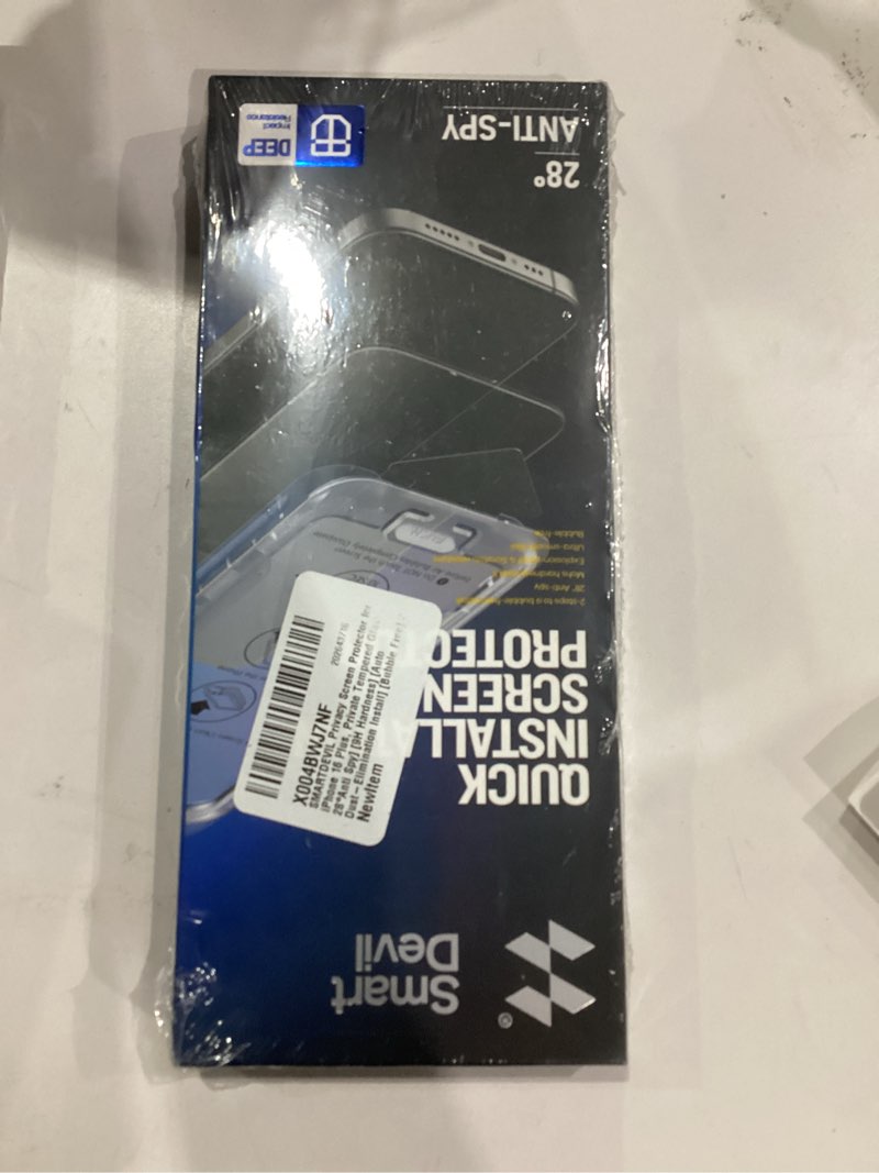 Condition photo showing New/Like New for SMARTDEVIL 2 Pack for iPhone 16 Plus Privacy Screen Protector, Military-Grade Shatterproof Protection, 9H Hardness, Anti-Spy Privacy Tempered Glass, Easy Installation?No Bubble