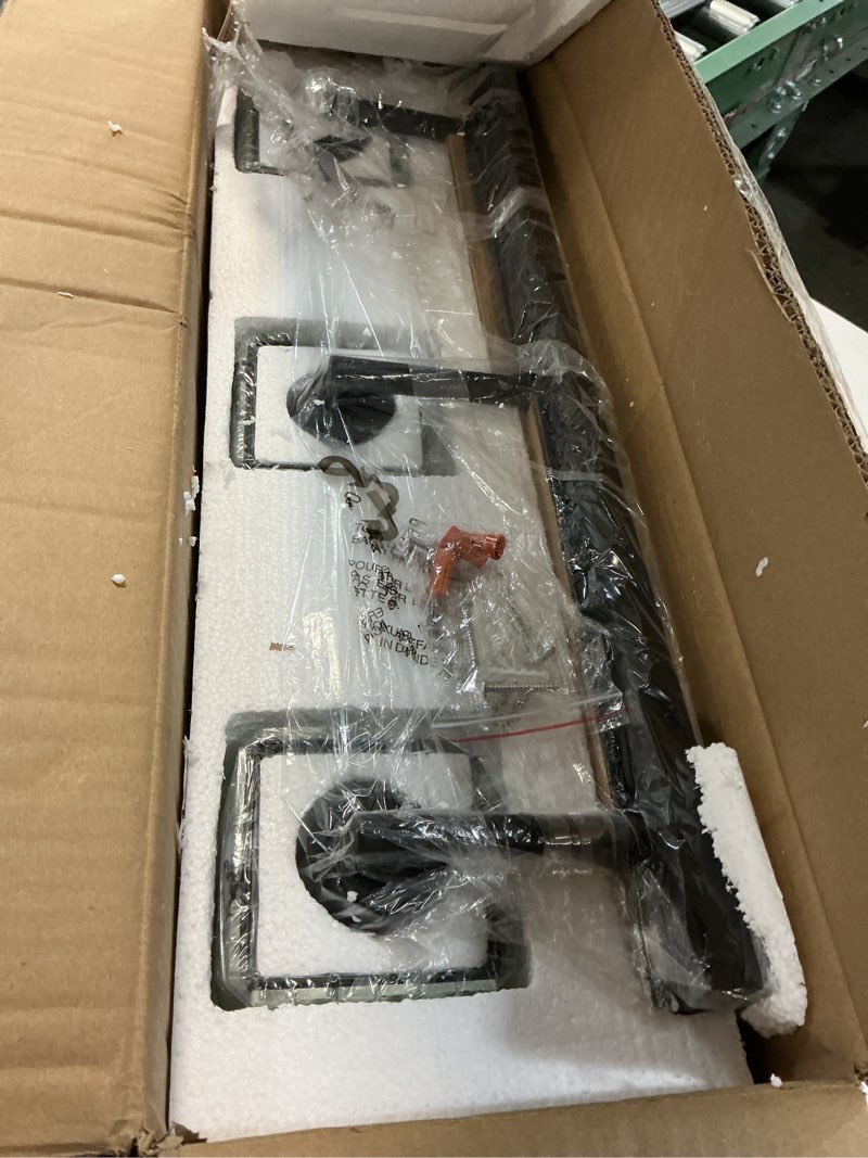 Condition photo showing Good Condition for VOLISUN Black Bathroom Light Fixtures, Modern Bathroom Lighting Fixtures Over Mirror, 3 Light Bathro