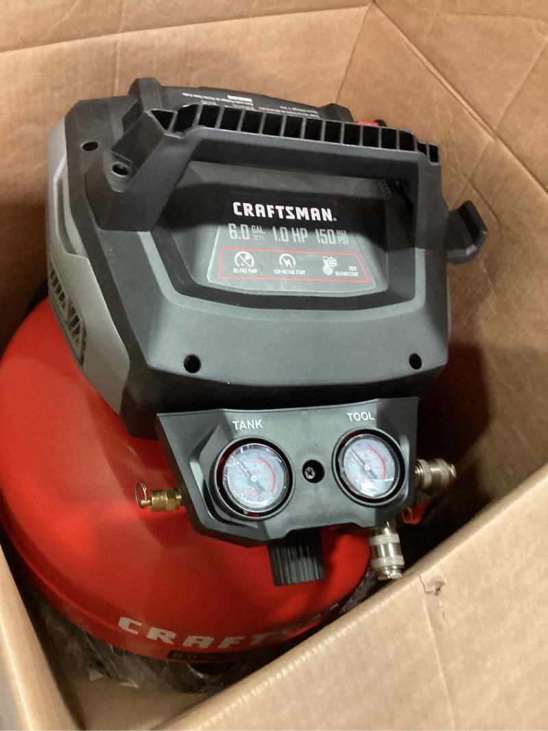 Condition photo showing Good Condition for Craftsman 6-Gallon Portable Electric 150 PSI Pancake Air Compressor