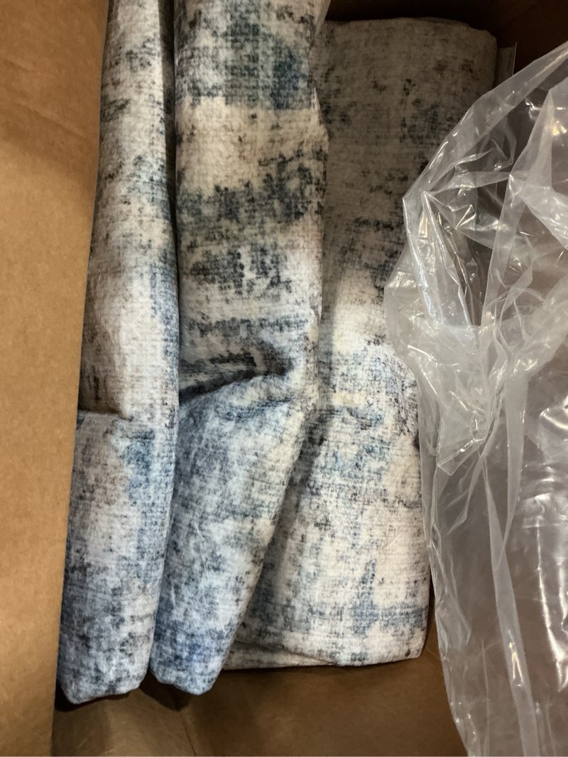 Condition photo showing Good Condition for area rugs 9x12 living room rug washable no slip low pile soft thickness large carpets indoor floor covering for bedroom dining modern abstract home office decor blue 01-blue 9' x 12' (rectangular)
