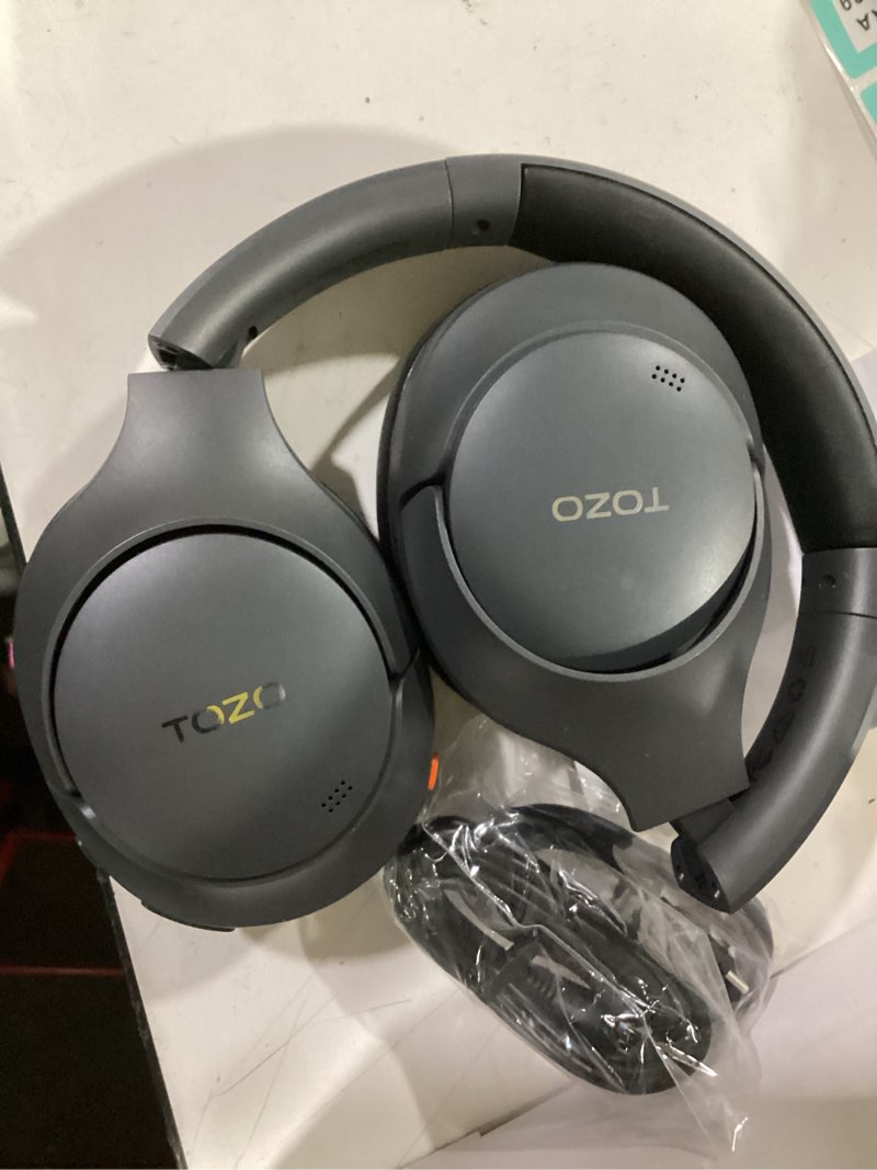 Condition photo showing New/Like New for tozo ht3 hybrid noise cancelling headphones, 90h playtime wireless over ear bluetooth headset, spatial audio ai chat with 5 mics, supports dual connection and usb-c input, with 32 eq music modes titanium black