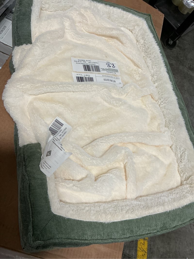 Condition photo showing Good Condition for furhaven pet products medium nest-top perfect comfort sofa orthopedic ped bed, 30"x20", green