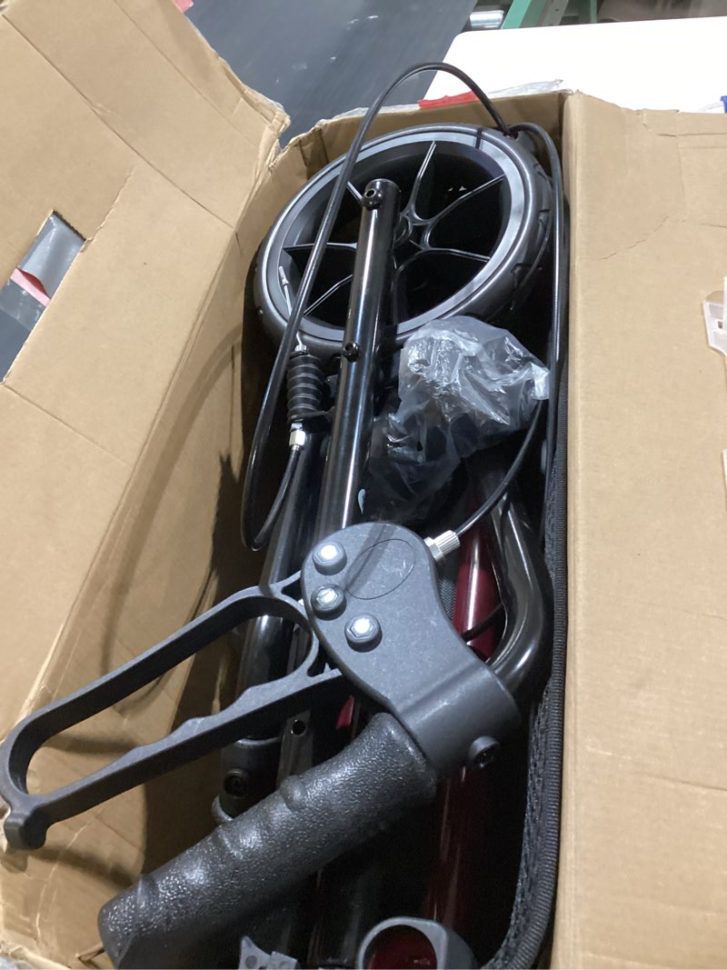 Condition photo showing Good Condition for homland walkers for seniors with seat, foldable rollator walker, reinforced aluminum frame, 8" big rubber wheels for all terrain, height adjustable lightweight rolling walker 400 pound red