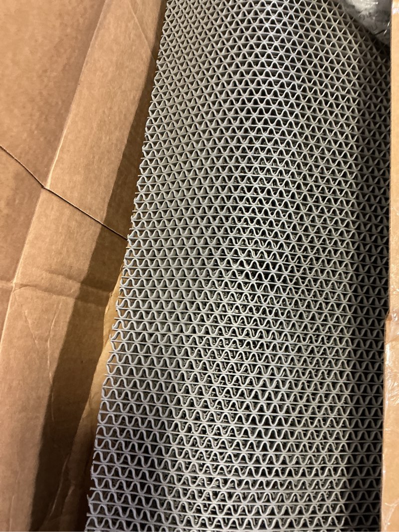 Condition photo showing Good Condition for drainage non slip mat 3 x 10 ft rubber flooring roll 0.22'' thick, commercial door pvc rug for home restaurant garage kitchen bathroom pool washroom deck, gray grey 10' x 3'