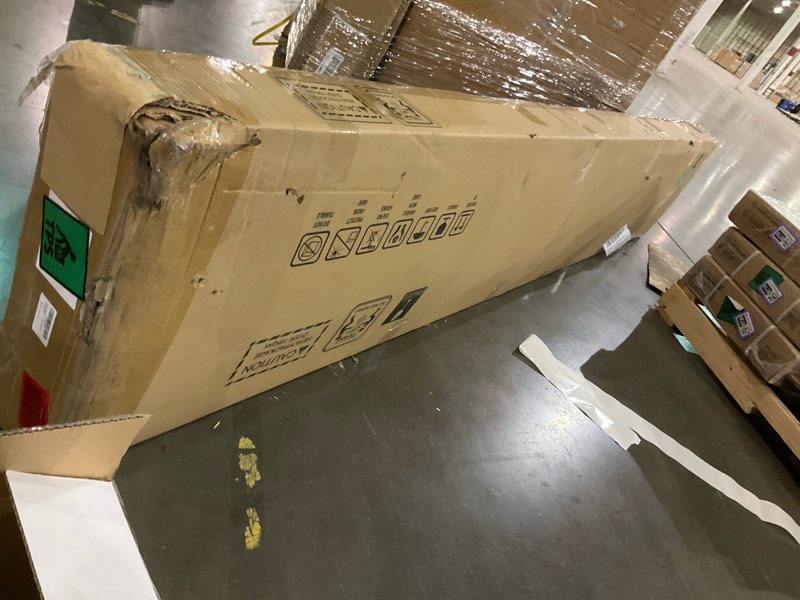 Condition photo showing As Is for FREDBECK Bifold Barn Door 48x96 (Double 24x96) Bi-fold Closet Doors Hardware Kit Included,with 52" Track White White 48" (24"x2) x 96"