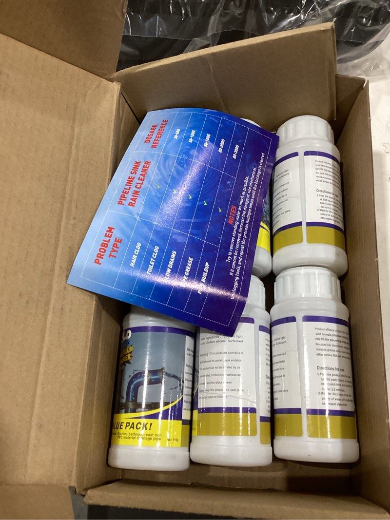 Condition photo showing Good Condition for Drain Cleaner Powder, Wild Tornado Sink and Drain Cleaner Powerful Pipeline Dredging Agent, Kitchen Unblocker, Powder for Kitchen Toilet?6Pcs?