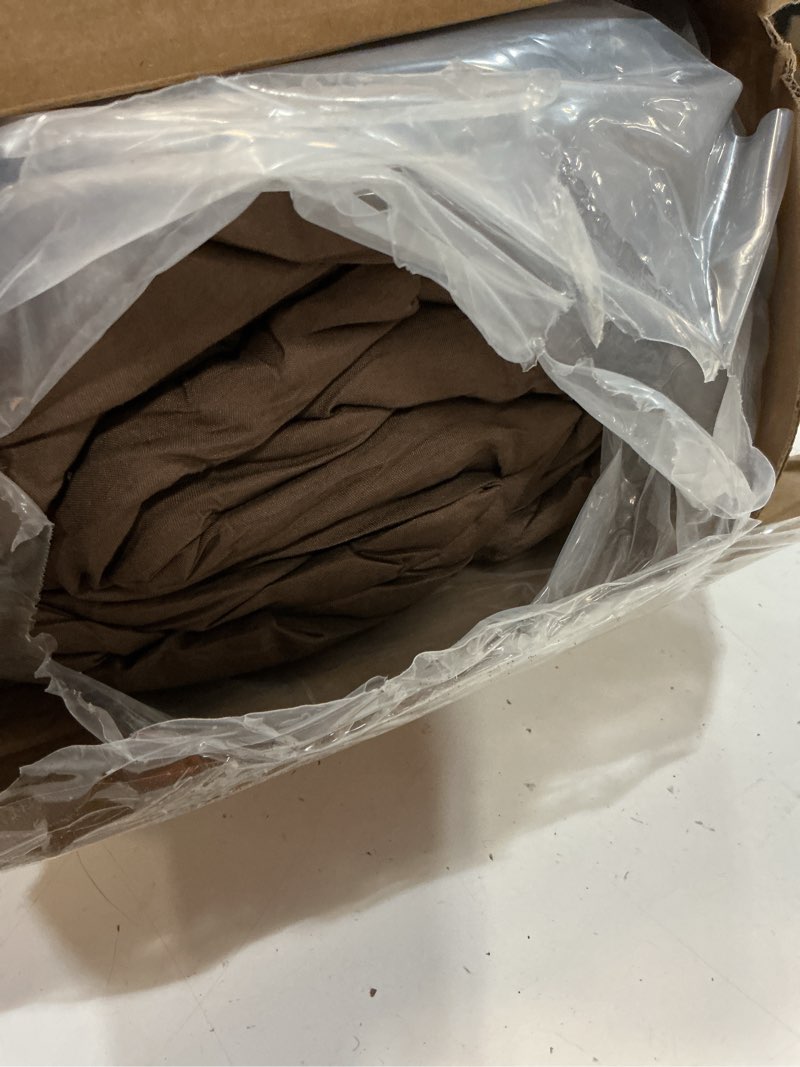 Condition photo showing Good Condition for litanika brown comforter set queen size, 3 pieces lightweight solid bedding comforter set, all season fluffy bed set (90x90in comforter & 2 pillowcases) brown queen