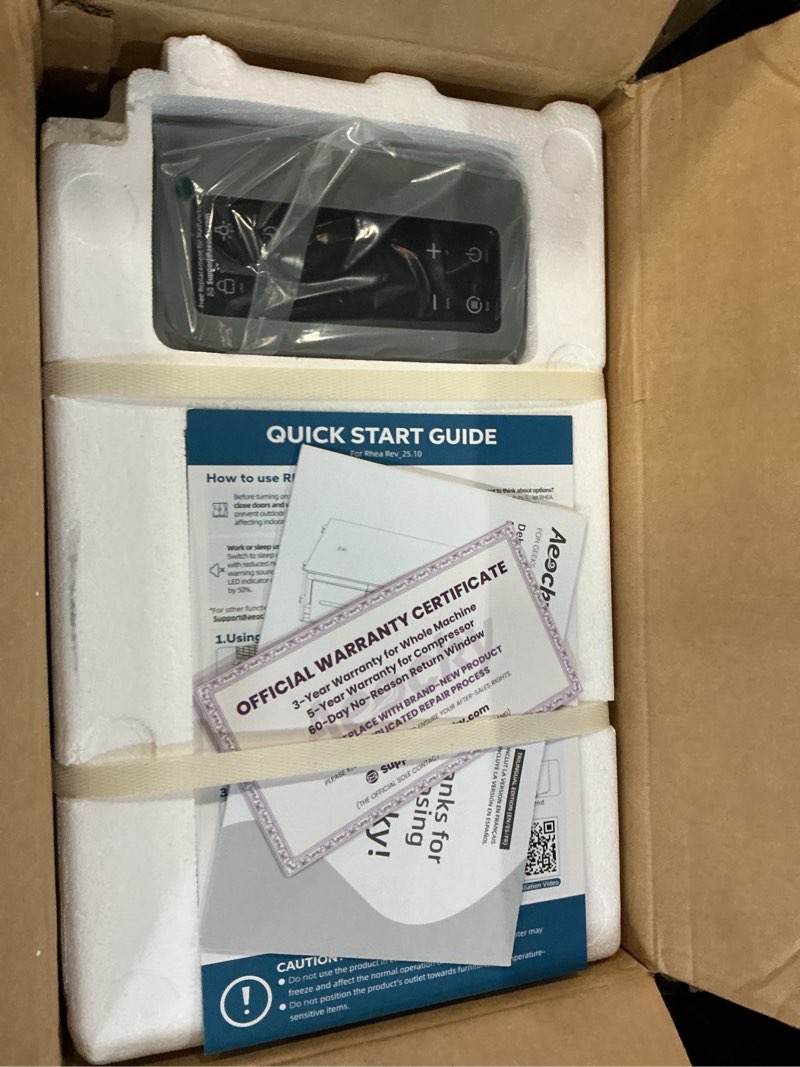 Condition photo showing Good Condition for aeocky 4500 sq.ft energy star most efficient 2025 dehumidifier, max 80 pint/day smart compressor dehumidifier with drain hose, intelligent humidistat,for basement,bedroom,home,bathroom 80 pints - 4500 sq.ft