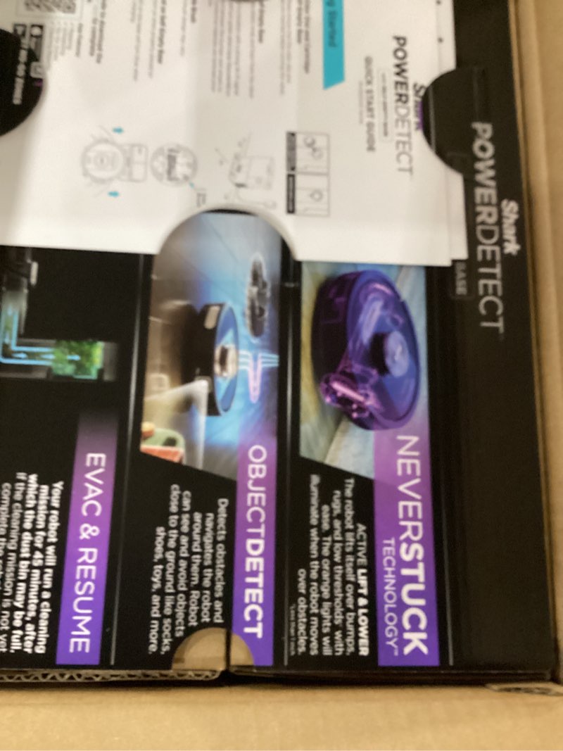 Condition photo showing As Is for Shark AV2501S AI Robot Vacuum with HEPA Self Empty Base Bagless 30 Day Capacity