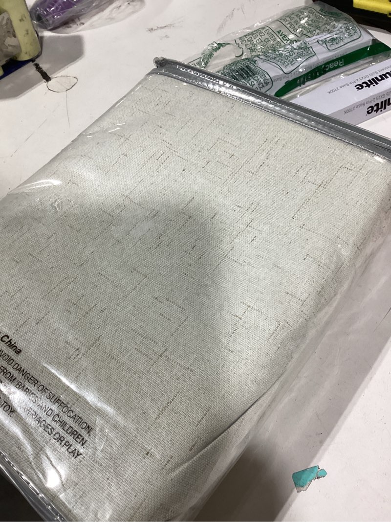 Condition photo showing Good Condition for KOUFALL Extra Wide 70 Inch Linen Soundproof Blackout Curtains for Bedroom, Thermal Curtain for Winte