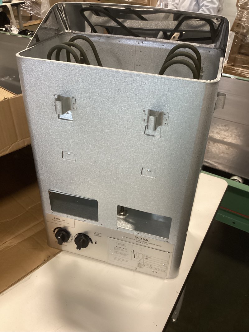 Condition photo showing As Is for Sauna Heater, 4.5KW 110V Electric Sauna Stove with Bracket, Adjustable Temp & 3H Timer Dry Sauna Heater for Max 211 Cu.ft Saunas Rooms, Home Sauna, Commercial