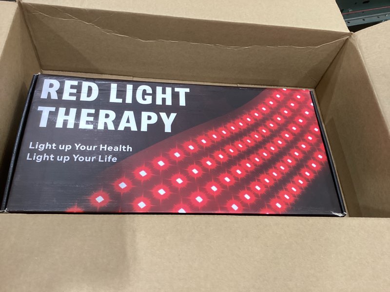 Condition photo showing As Is for Red Light Therapy for Body Face, Red Light Lamp Device with Belt, Upgraded 3 in1 Chips 200 LED 660nm 850nm Near Infrared Light Therapy Panel with Remote Control & Timer for Full Body Relief, Skin Care