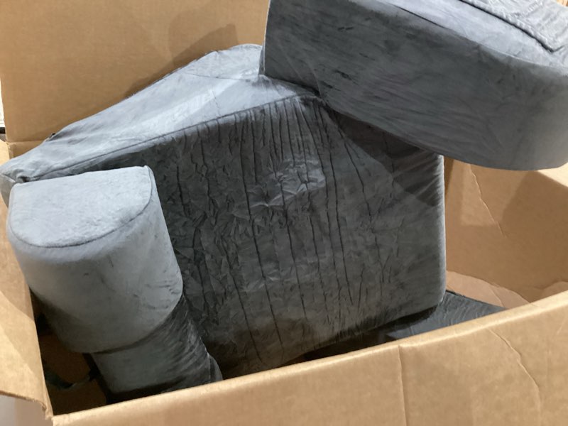 Condition photo showing Good Condition for reading pillow for sitting in bed adult, back pillow for bed sitting up, backrest pillow with arms, back support pillows for gaming lounging watching tv, large 21" grey large (above 5'10") grey