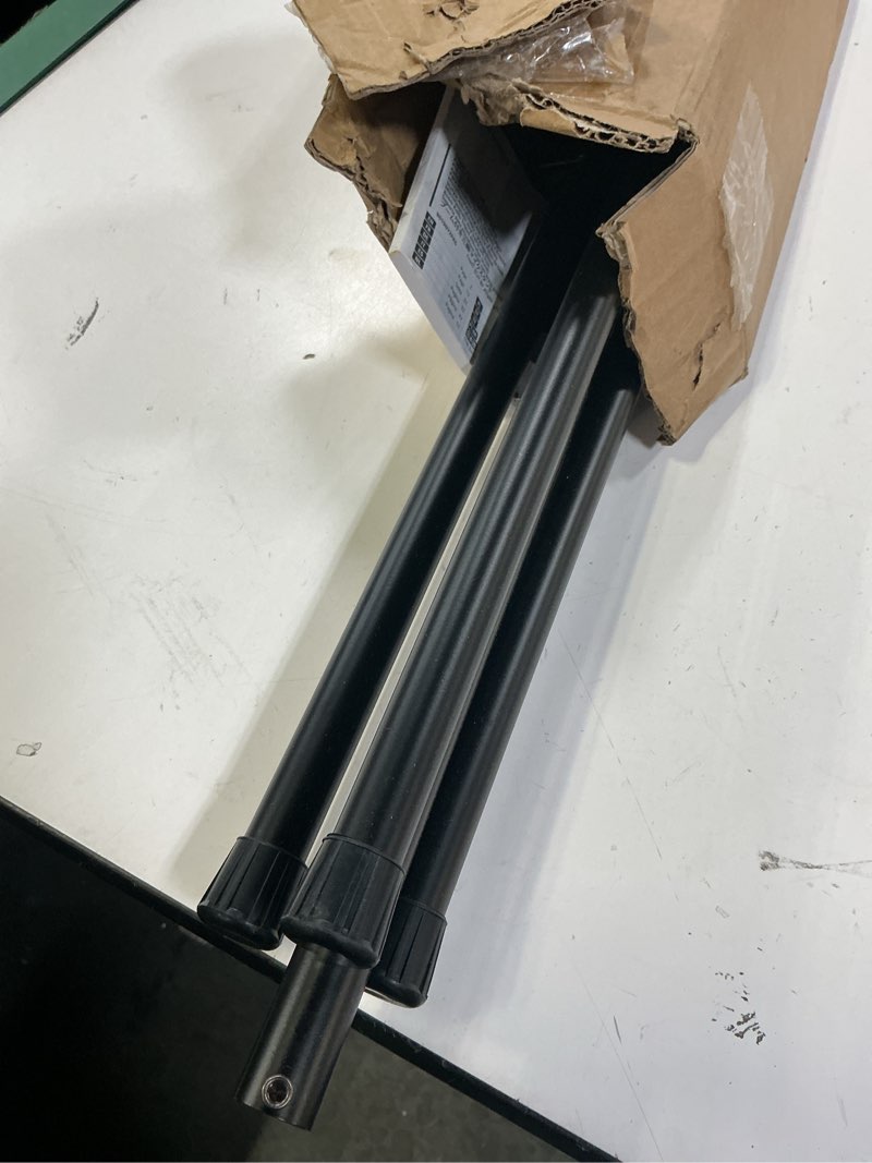 Condition photo showing As Is for amazon basics adjustable boom arm height microphone stand with tripod base, up to 85.75 inches - black