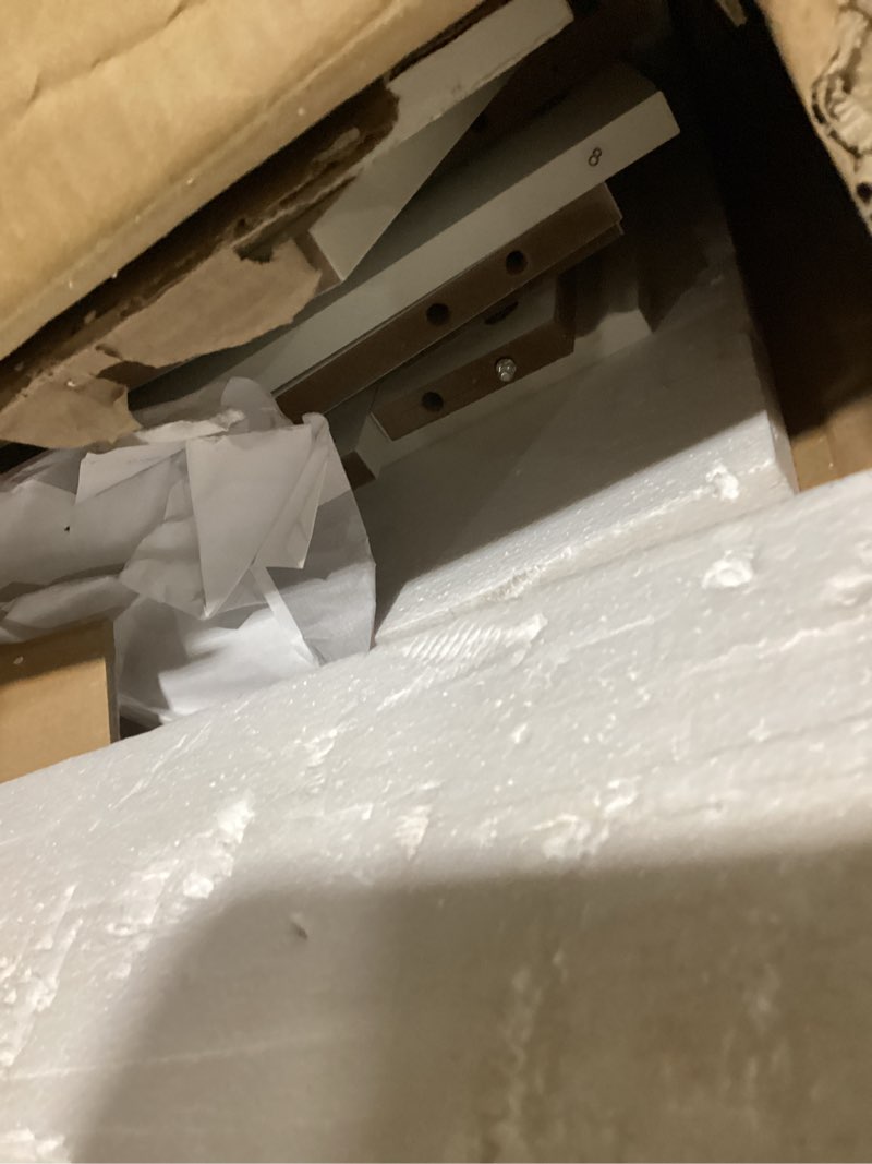 Condition photo showing Good Condition for Bathroom Vanity with Sink Cabinet 20 Inch Small Bathroom Vanities Bath Vanity with Solid Wood & MDF Material Sink, Modern Free Standing Storage Cabinet, Open Shelf, Black Classic Black 20"