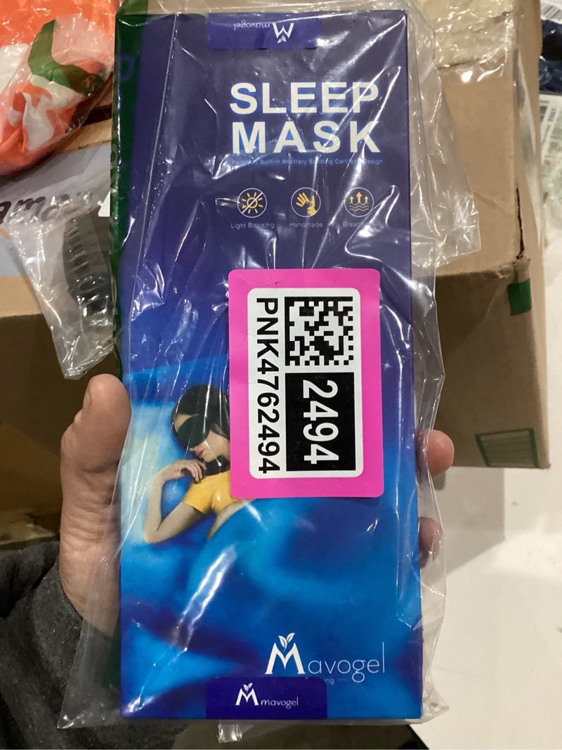 Condition photo showing New/Like New for Mavogel Cotton Sleep Eye Mask - Breathable Light Blocking Sleep Mask, Soft Comfortable Night Eye Mask for Men Women, Eye Cover for Travel/Sleeping/Shift Work, Includes Travel Pouch (Green)
