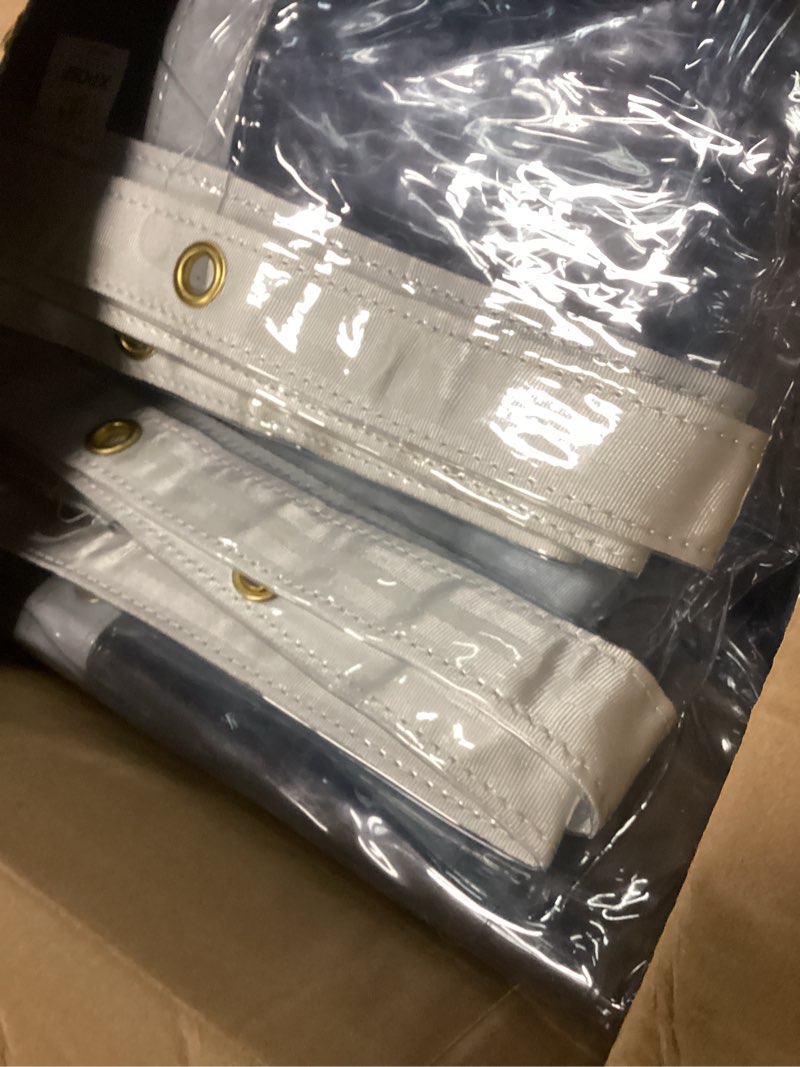Condition photo showing Good Condition for 6' x 20' Clear Vinyl Tarp - Super Heavy Duty 20 Mil Transparent Waterproof PVC Tarpaulin with Brass Grommets - for Patio Enclosure, Camping, Outdoor Tent Cover, Porch Canopy - by Xpose Safety 20 Mil 6 Feet x 20 Feet