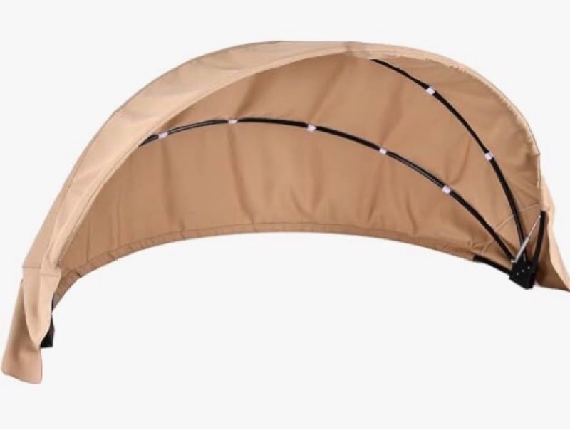 Outdoor Daybed Replacement Canopy, Outdoor Patio Wicker Daybed Canopy, Top Cover Compatible with Patio Round,| Customization | (Beige)