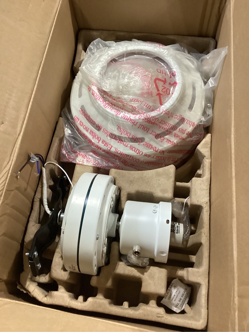 Condition photo showing Good Condition for harbor breeze armitage 52-in white with white/washed oak blades flush mount ceiling