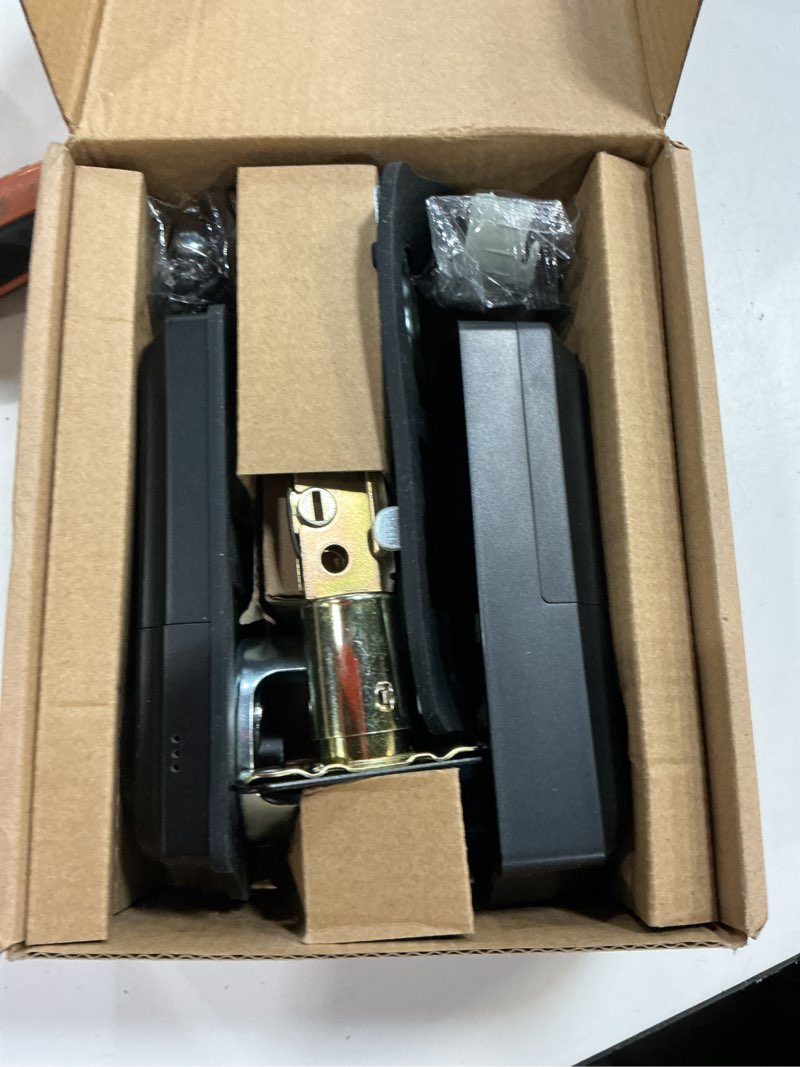 Condition photo showing Good Condition for veise ve017 fingerprint smart door lock, app control, 8-in-1 keyless entry, auto lock, emergency power port, electronic touchscreen keypad, biometric smart locks for front door, matte black ?matte black