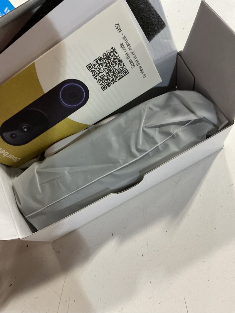 Condition photo showing Good Condition for 1080p wireless video doorbell camera for home security, battery powered, live view, cloud storage, ai human detection, night vision, two way audio, indoor outdoor surveillance, 2.4g wi-fi only