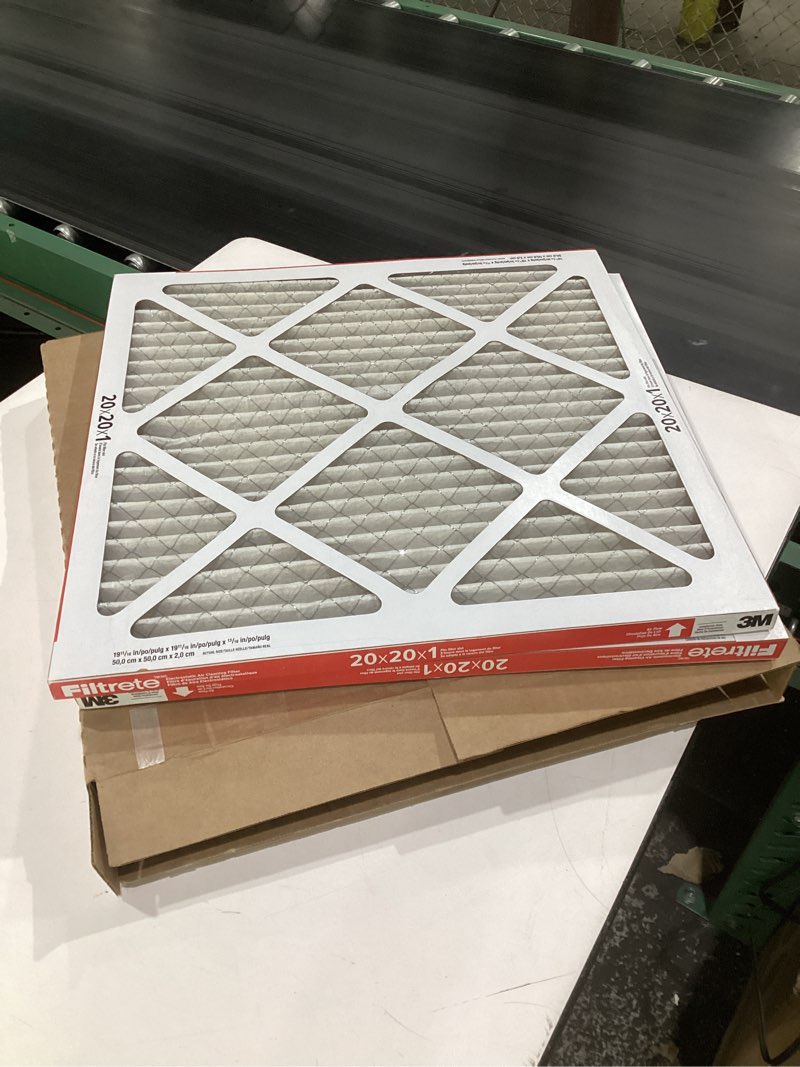Condition photo showing Good Condition for (similar to stock photos)filtrete 20x20x1 ac furnace air filter, merv 11, mpr 1000, micro allergen defense, 3-month pleated 1-inch electrostatic air cleaning filter, 2 pack (actual size 19.719 x 19.719 x 0.84 in)