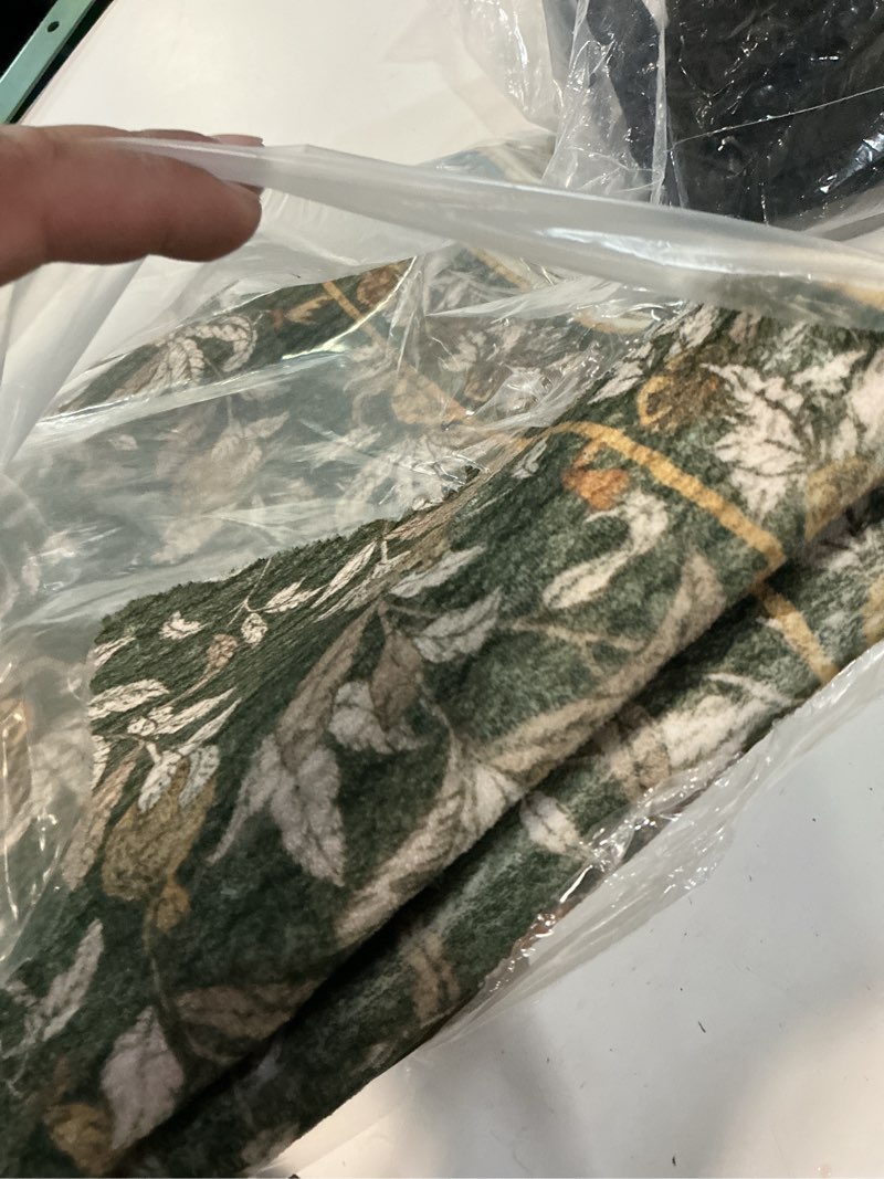 Condition photo showing Good Condition for jinchan eden floral washable runner rug 2x5 vintage hallway rug non-slip lightweight soft thin kitchen low pile distressed orange green carpet for bathroom laundry room bedroom entryway 2' x 5' (runner) eden green