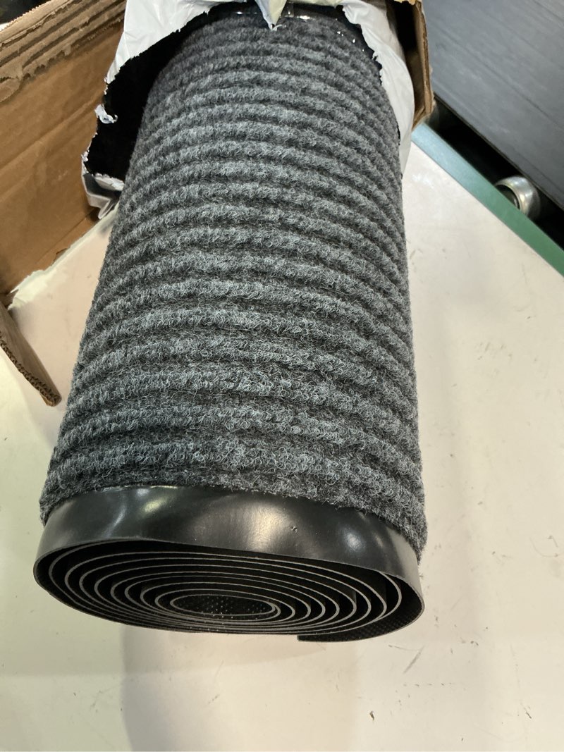 Condition photo showing Good Condition for iajxwi commercial carpet runner, 3 x 10 ft rubber backed utility rug, heavy duty large floor mat for entrance hallway kitchen indoor outdoor