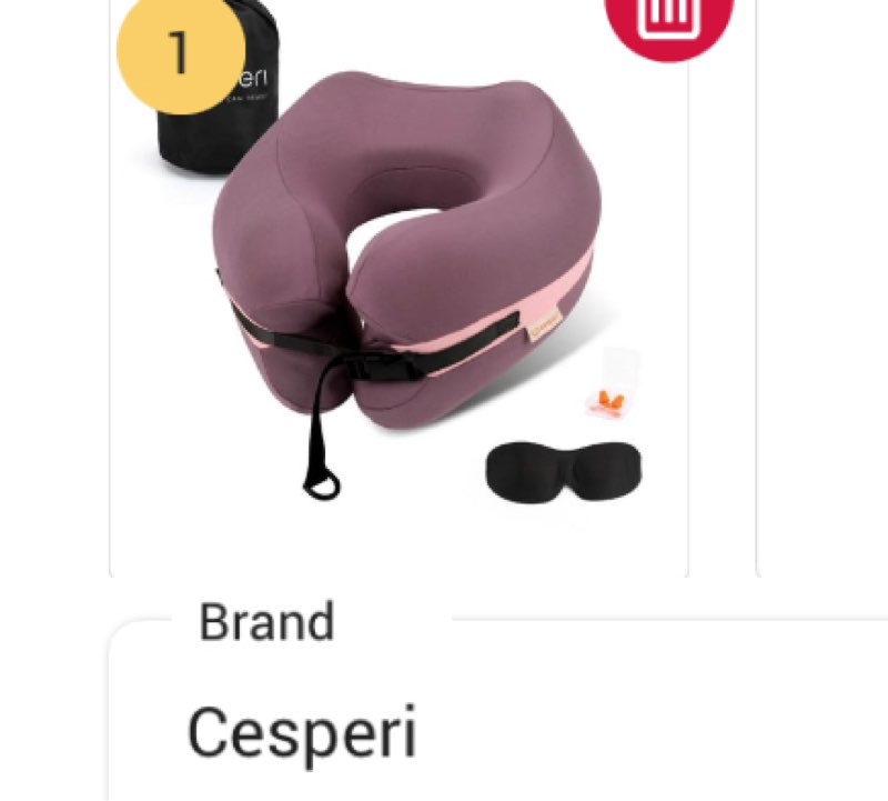 Cesperi® Travel Neck Pillow Premium Memory Foam  Head Neck Support  Adjustable Strap Comfort for Women  Airplane Travel Kit with Contoured Eye Mask  3-Layer Earplug and Travel Bag (Mulberry Purple)