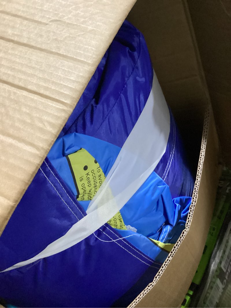 Condition photo showing As Is for retro jump water slide 8 in 1 obstacle course bounce house inflatable water slide water park with 680w blower,climbing wall,large splash pool,obstacles,sprinklers,bouncy castle waterslide 8 in 1 obstacle water slide with 680w blower
