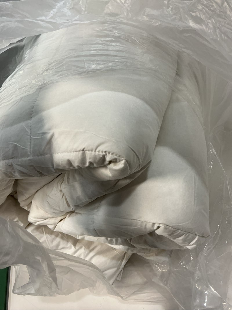 Condition photo showing Good Condition for shilucheng goose down comforter king size, 850+ fill power all season duvet insert with 600tc ultra-soft cotton cover, 3d baffle box design for maximum fluffiness (white,106x90 inches) white king(106x90inches)