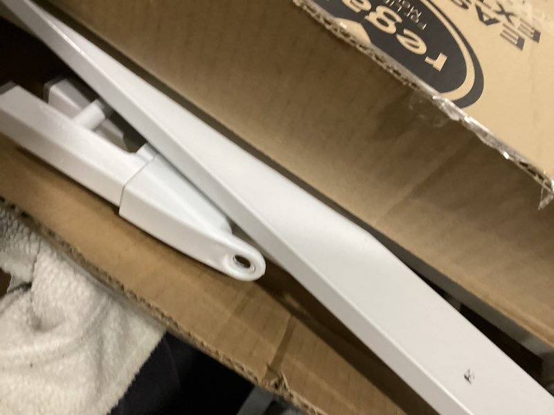 Condition photo showing As Is for Regalo Easy Step 49-Inch Extra Wide Baby Gate, Includes 4-Inch and 12-Inch Extension Kit, 4 Pack of Pressure Mount Kit and 4 Pack of Wall Mount Kit White 29-49"W x 30"H