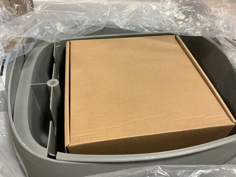 Condition photo showing As Is for Upgraded Automatic Litter Box Self Cleaning, with Raised Step, Open Top Large Capacity for Multiple Cats, Odor Control & Safety Protection & Smart App Control Health Monitoring & Quiet Operation