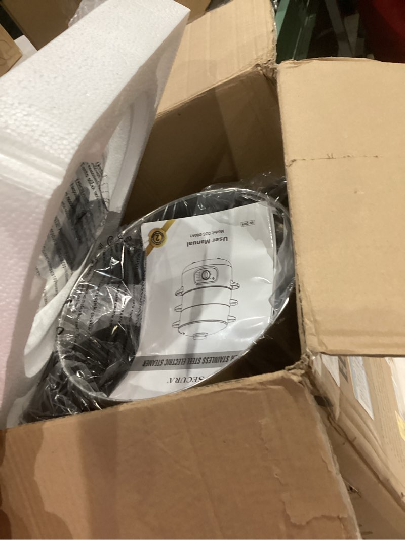 Condition photo showing Good Condition for Secura 2 Stainless Steel Food Steamer 8.5 Qt Electric Glass Lid Vegetable Steamer Double Tiered Stackable Baskets with Timer